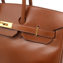 エルメス HERMES バーキン35 ノアゼット ボックスカーフ ハンドバッグ ゴールド金具 茶