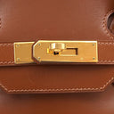 エルメス HERMES バーキン35 ノアゼット ボックスカーフ ハンドバッグ ゴールド金具 茶