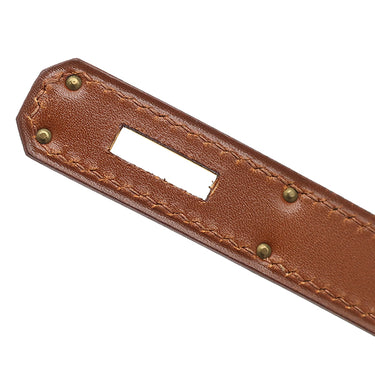 エルメス HERMES バーキン35 ノアゼット ボックスカーフ ハンドバッグ ゴールド金具 茶