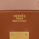 エルメス HERMES バーキン35 ノアゼット ボックスカーフ ハンドバッグ ゴールド金具 茶