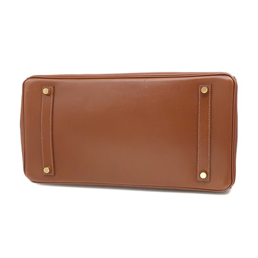 エルメス HERMES バーキン35 ノアゼット ボックスカーフ ハンドバッグ ゴールド金具 茶