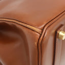 エルメス HERMES バーキン35 ノアゼット ボックスカーフ ハンドバッグ ゴールド金具 茶