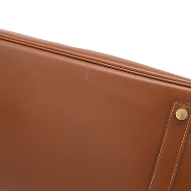 エルメス HERMES バーキン35 ノアゼット ボックスカーフ ハンドバッグ ゴールド金具 茶