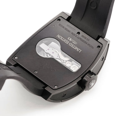 腕時計 コルム CORUM ティーブリッジ トゥールビヨン B022/00936 手巻き メンズ OH済 スケルトン ブラックPVD加工 トノウ 限定