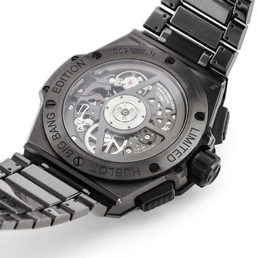 腕時計 ウブロ HUBLOT ビッグバン インテグレーテッド オールブラック 451.CX.1140.CX 自動巻き メンズ OH済 デイト 限定