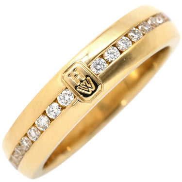 ハリーウィンストン Harry Winston HW ロゴ WBDYRDLGHWL イエローゴールド K18YG ダイヤモンド リング 指輪 Au750 YG K18 16号