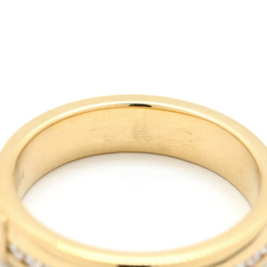 ハリーウィンストン Harry Winston HW ロゴ WBDYRDLGHWL イエローゴールド K18YG ダイヤモンド リング 指輪 Au750 YG K18 16号