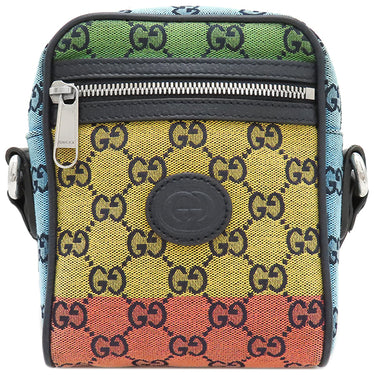 グッチ GUCCI GG ミニ 658659 マルチカラー GGキャンバス ショルダーバッグ シルバー金具