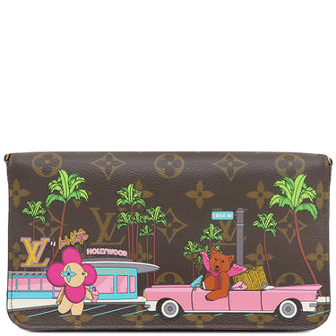 ルイヴィトン LOUIS VUITTON ポシェット フェリシー M80859 モノグラム モノグラムキャンバス チェーンウォレット ゴールド金具 ヴィヴィエンヌ チェーンショルダー 茶 ピンク