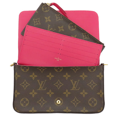 ルイヴィトン LOUIS VUITTON ポシェット フェリシー M80859 モノグラム モノグラムキャンバス チェーンウォレット ゴールド金具 ヴィヴィエンヌ チェーンショルダー 茶 ピンク