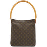 ルイヴィトン LOUIS VUITTON ルーピングGM M51145 モノグラム モノグラムキャンバス ショルダーバッグ ゴールド金具 茶 肩掛け トート