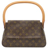 ルイヴィトン LOUIS VUITTON ミニ ルーピング M51147 モノグラム モノグラムキャンバス ハンドバッグ ゴールド金具 茶 ワンショルダーバッグ