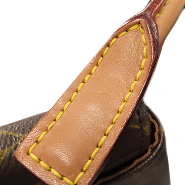 ルイヴィトン LOUIS VUITTON ミニ ルーピング M51147 モノグラム モノグラムキャンバス ハンドバッグ ゴールド金具 茶 ワンショルダーバッグ