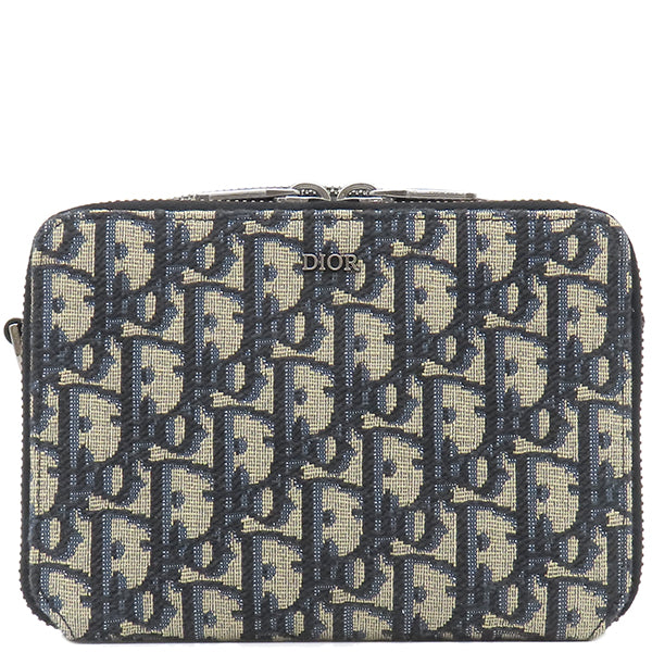 現行・極美品 DIOR CD ダイヤモンド ラウンドファスナー ブラック 黒