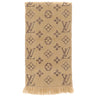 ルイヴィトン LOUIS VUITTON エシャルプ ジャイアント モノグラム ジャングル M75884 ベージュ ウール シルク マフラー ブラウン ヒョウ柄