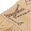 ルイヴィトン LOUIS VUITTON エシャルプ ジャイアント モノグラム ジャングル M75884 ベージュ ウール シルク マフラー ブラウン ヒョウ柄