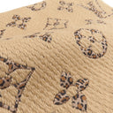 ルイヴィトン LOUIS VUITTON エシャルプ ジャイアント モノグラム ジャングル M75884 ベージュ ウール シルク マフラー ブラウン ヒョウ柄