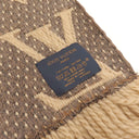 ルイヴィトン LOUIS VUITTON エシャルプ ジャイアント モノグラム ジャングル M75884 ベージュ ウール シルク マフラー ブラウン ヒョウ柄