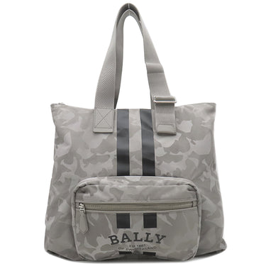 バリー BALLY FALLIE CAM 6301985 マルチサッソライトグレー×パラディオ ナイロン トートバッグ シルバー金具 パッカブル トート 折りたたみ カモフラージュ