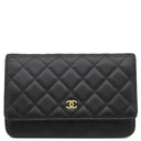 シャネル CHANEL マトラッセ AP0250 ブラック キャビアスキン チェーンウォレット ゴールド金具 黒 斜め掛け チェーンショルダー