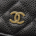 シャネル CHANEL マトラッセ AP0250 ブラック キャビアスキン チェーンウォレット ゴールド金具 黒 斜め掛け チェーンショルダー