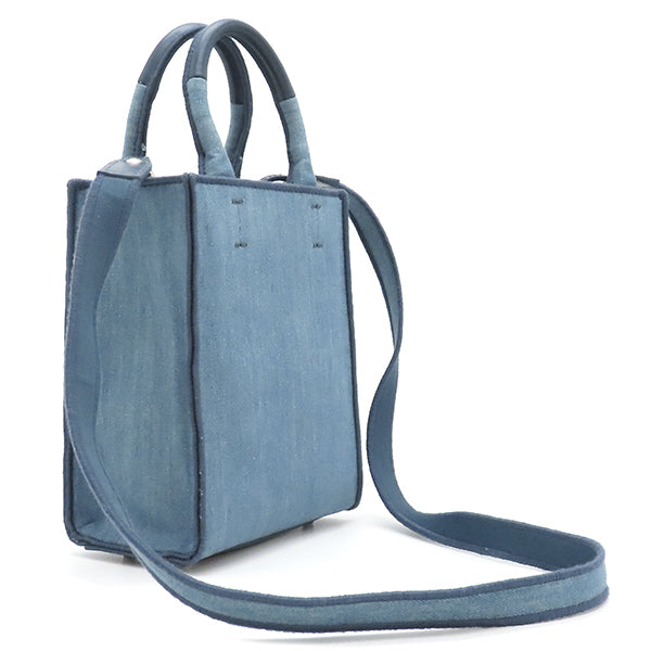 美品✨フルラ　ショルダーバッグ　オポチュニティ　アーチロゴ　2way　デニム　青 美品✨フルラ ショルダーバッグ オポチュニティ アーチロゴ 2way