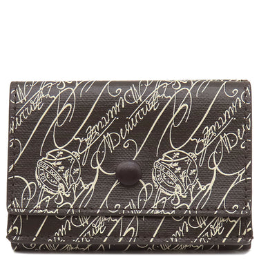 ベルルッティ BERLUTI アカジュー トワル マルブフ ウォレット 106132529 ブラウン カーフ 三つ折り財布 茶