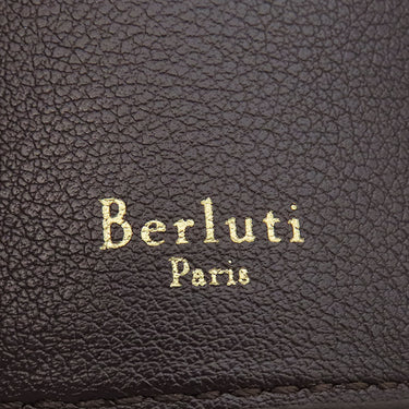 ベルルッティ BERLUTI アカジュー トワル マルブフ ウォレット 106132529 ブラウン カーフ 三つ折り財布 茶
