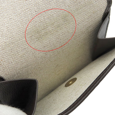 ベルルッティ BERLUTI アカジュー トワル マルブフ ウォレット 106132529 ブラウン カーフ 三つ折り財布 茶