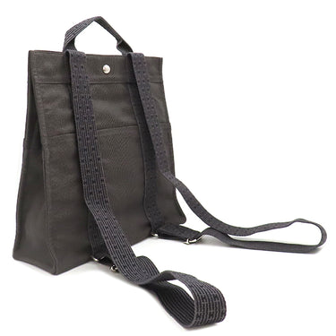 エルメス HERMES エールライン アド MM グレー キャンバス リュック・デイパック シルバー金具 鍵・カデナ欠品