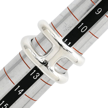 エルメス HERMES オスモズPM シルバー シルバー925 #52(JP12) リング 指輪 Hモチーフ AG925 SV925 12号