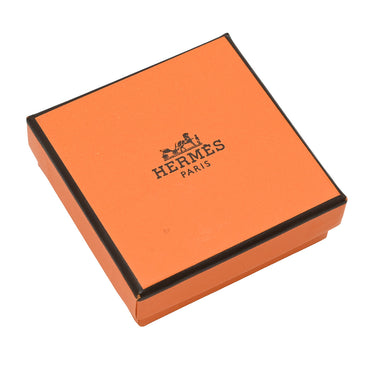 エルメス HERMES タッタソール ネイビーXホワイト エナメル メタル ピアス 馬柄