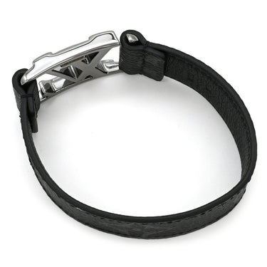 ルイヴィトン LOUIS VUITTON ブレスレット ホッケンハイム M8151E モノグラムエクリプス レザー モノグラムエクリプスキャンバス #19 ブレスレット シルバー金具 黒 グレー