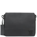 ルイヴィトン LOUIS VUITTON テイクオフ メッセンジャー M57080 ノワール グレインレザー ショルダーバッグ マットブラック金具 黒 斜め掛け