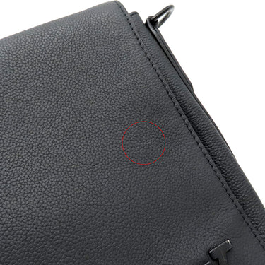 ルイヴィトン LOUIS VUITTON テイクオフ メッセンジャー M57080 ノワール グレインレザー ショルダーバッグ マットブラック金具 黒 斜め掛け