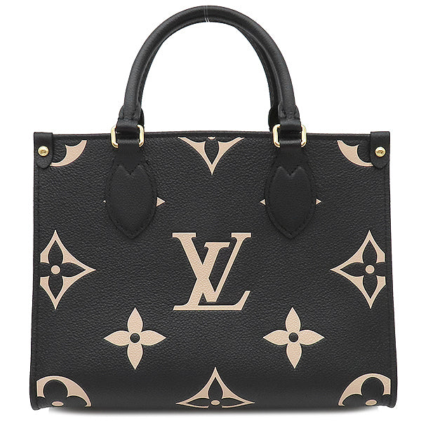 ルイヴィトン LOUIS VUITTON オンザゴー PM M45659 ブラック×ベージュ