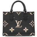 ルイヴィトン LOUIS VUITTON オンザゴー PM M45659 ブラック×ベージュ モノグラムアンプラント 2WAYバッグ ゴールド金具 黒 ハンドバッグ ショルダーバッグ