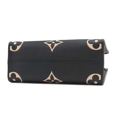 ルイヴィトン LOUIS VUITTON オンザゴー PM M45659 ブラック×ベージュ モノグラムアンプラント 2WAYバッグ ゴールド金具 黒 ハンドバッグ ショルダーバッグ