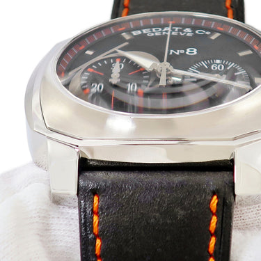 腕時計 ベダ&カンパニー BEDAT & CO No.8 B867.010.310.S 自動巻き メンズ ブラック 黒 オレンジ デイト クロノグラフ スモールセコンド