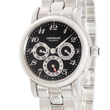 腕時計 モンブラン Montblanc マイスターシュティック 7018 M29105 自動巻き メンズ GMT デイデイト ブラック 黒 トリチウム