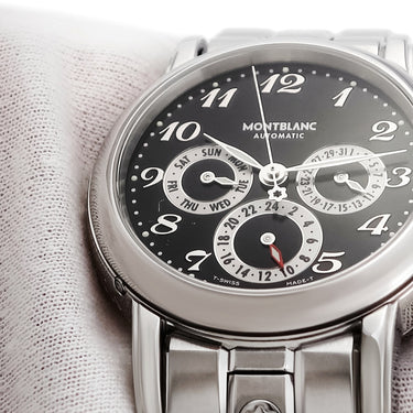 腕時計 モンブラン Montblanc マイスターシュティック 7018 M29105 自動巻き メンズ GMT デイデイト ブラック 黒 トリチウム