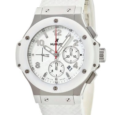 腕時計 ウブロ HUBLOT ビッグバン サンモリッツ 301.SE.230.RW 自動巻き メンズ ホワイト 白 デイト クロノグラフ スモールセコンド