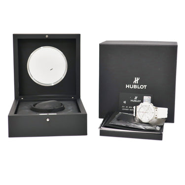腕時計 ウブロ HUBLOT ビッグバン サンモリッツ 301.SE.230.RW 自動巻き メンズ ホワイト 白 デイト クロノグラフ スモールセコンド