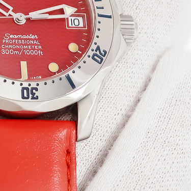 腕時計 オメガ OMEGA シーマスター プロフェッショナル 300 丸井限定 2552.61.05 自動巻き メンズ レディース OH済 デイト レッド