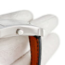 腕時計 エルメス HERMES Hウォッチ HH1.210 クオーツ レディース H型 シルバー ギヨシェ アラビア スクエア