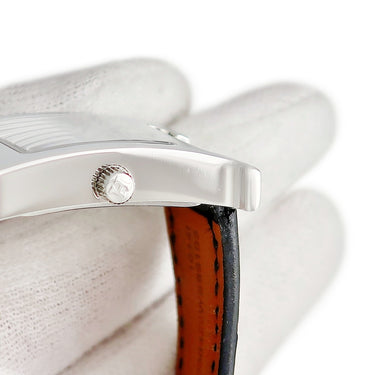 腕時計 エルメス HERMES Hウォッチ HH1.210 クオーツ レディース H型 シルバー ギヨシェ アラビア スクエア