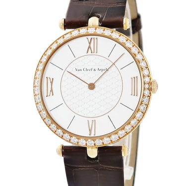 腕時計 ヴァンクリーフアーペル Van Cleef & Arpels ピエール アーペル VCARO3GL00 手巻き メンズ レディース K18RG無垢 純正ダイヤ 薄型
