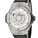 腕時計 ウブロ HUBLOT ビッグバン ウニコ サンブルー チタニウム パヴェ 415.NX.2027.VR.1704.MXM18 自動巻き メンズ 純正ダイヤ