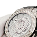 腕時計 ウブロ HUBLOT ビッグバン ウニコ サンブルー チタニウム パヴェ 415.NX.2027.VR.1704.MXM18 自動巻き メンズ 純正ダイヤ