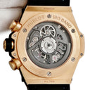 腕時計 ウブロ HUBLOT ビッグバン ウニコ キングゴールド パライバ 411.OX.1189.LR.0919 自動巻き メンズ K18KG無垢 希少石 青